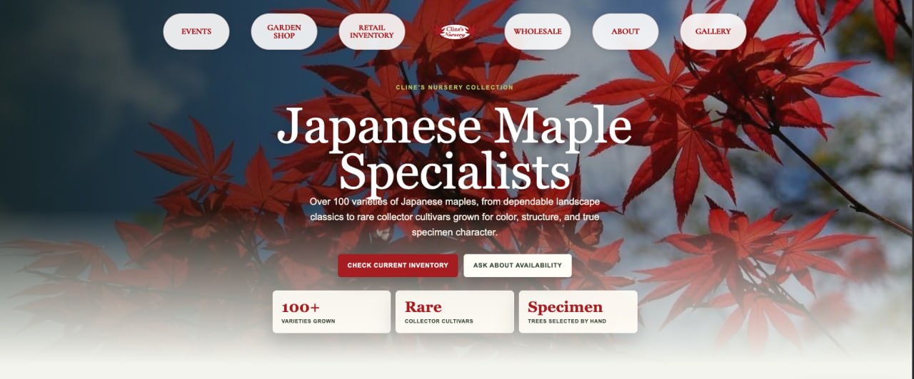 New garden shop page